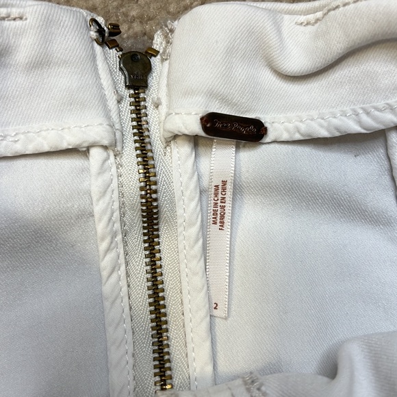 Free People 'Modern Femme' Mini Skirt in White Denim Size 2 - Picture 6 of 8